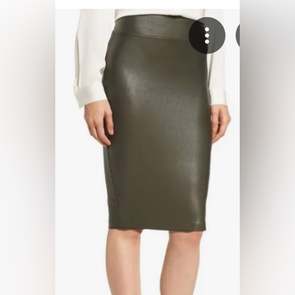 Brand new with tags knee length Spanx pencil skirt. Size XS. Olive green.